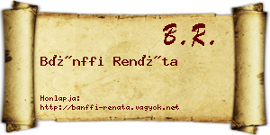 Bánffi Renáta névjegykártya